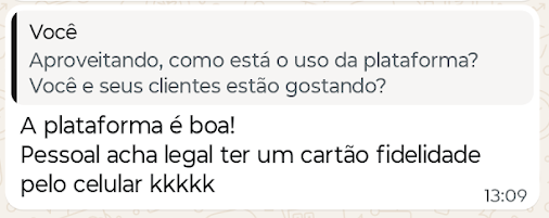 Mensagem de Buena Brisa Sorvetes e Açaí no Whatsapp do Volta Aí